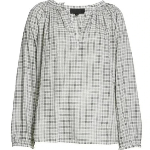 Nili Lotan Plaid Blouse NWOT B602 - Picture 5 of 8